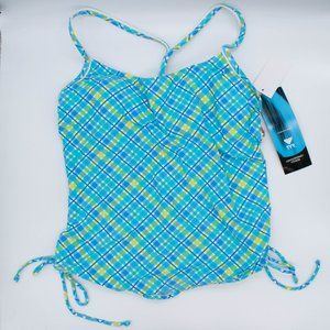 TYR Contemporary Fitness Phoenix Plaid Tankini Top